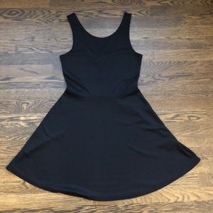 Black Cutout Skater Dress